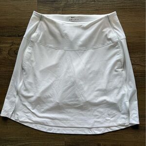 Nike Dri-Fit White Athletic Skirt with Built-In Shorts